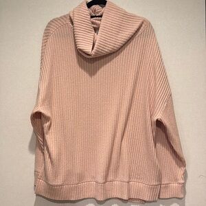 GAP - Women's Ribbed Cowl Neck Sweater.  Pink.  Size XL.
